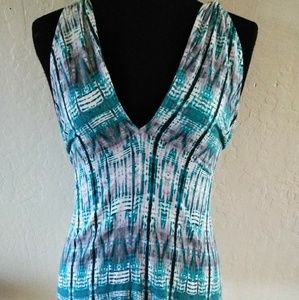 ella moss/Deep V plung tank w/criss-cross back szL